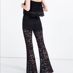 Zara Giupure navy trousers NWOT